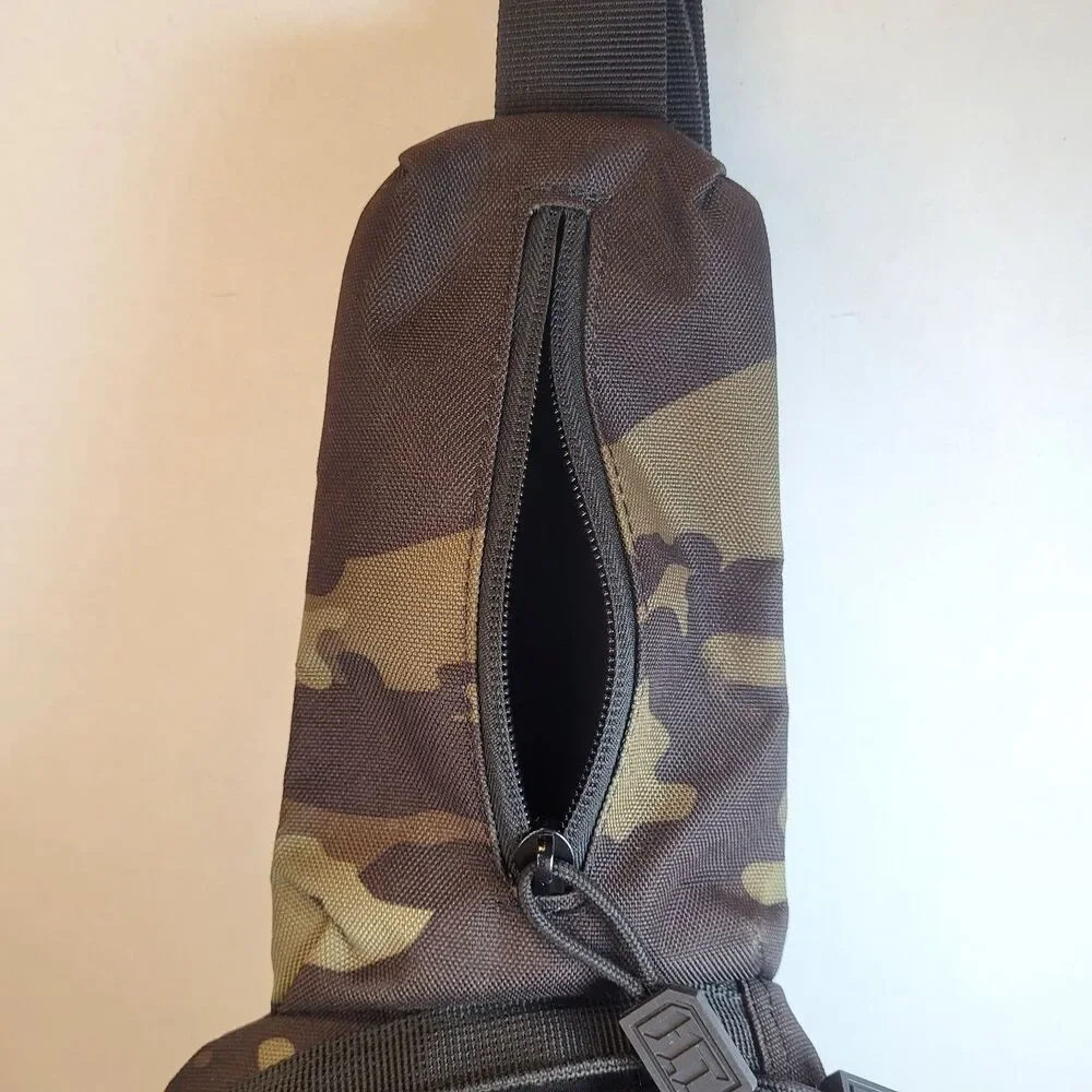 Highland Tactical Small Camo Crossbody Backpack Molle Webbing 4 Compartment